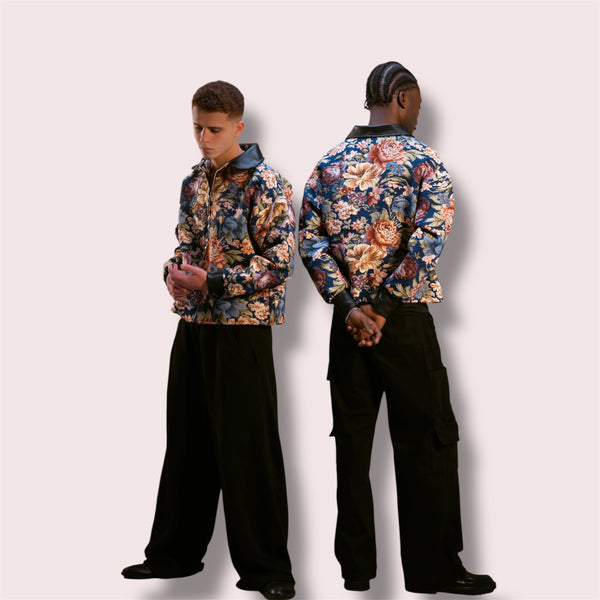 Heritage Luxe Leather-Accent Jacket